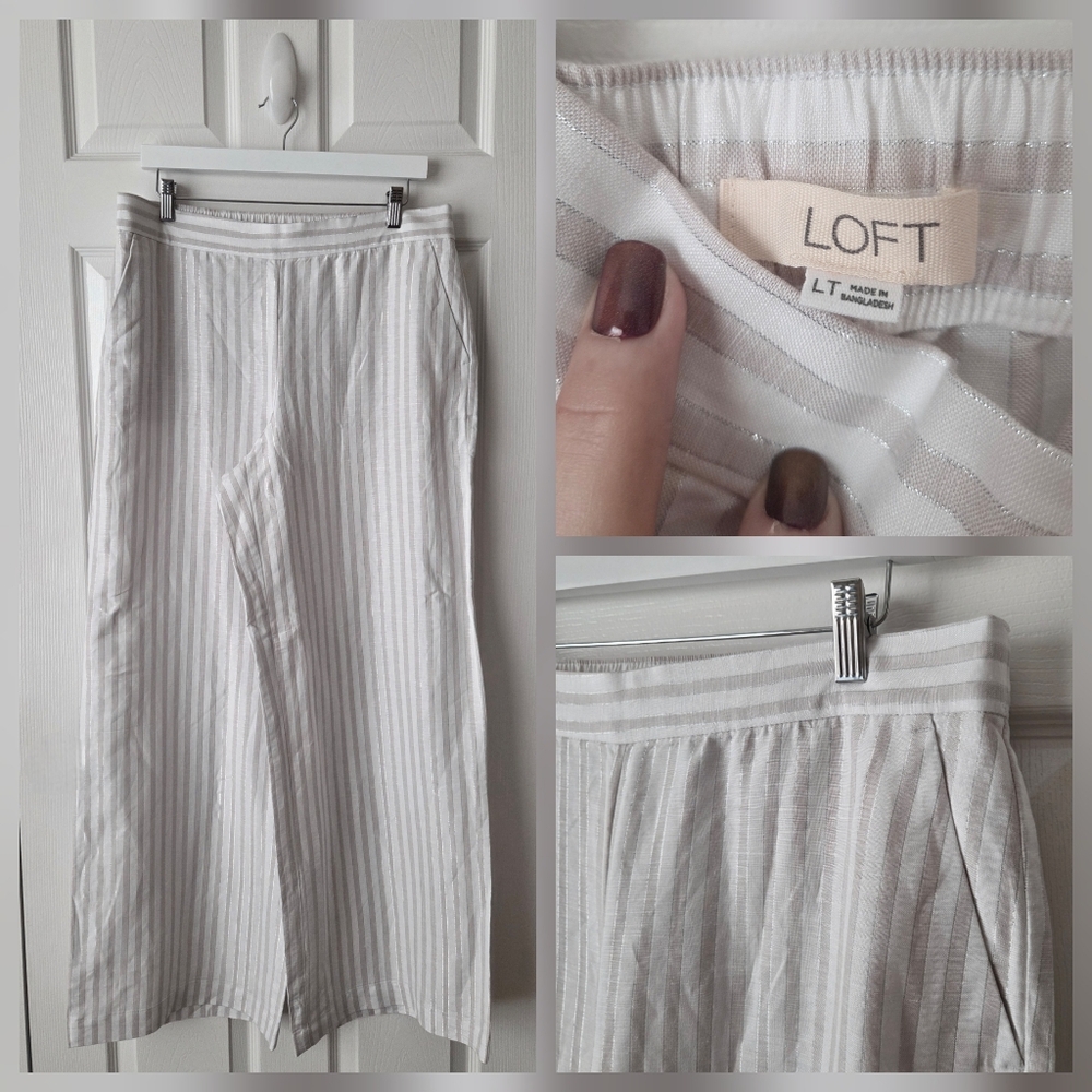 LOFT Pinstriped Pants- New